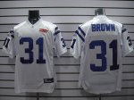 Jerseys Factory Cheap Colts #31 Donald Brown White With Super Bo