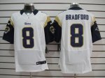 Jerseys Factory Cheap Nike Rams #8 Sam Bradford White Men's Embr