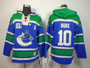 Jerseys Factory Cheap Canucks #10 Pavel Bure Blue Sawyer Hooded