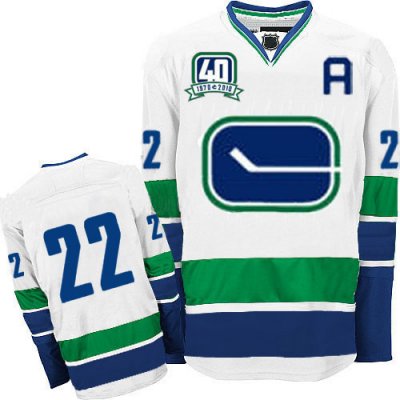 Jerseys Factory Cheap Canucks D.sedin #22 Embroidered White Thir