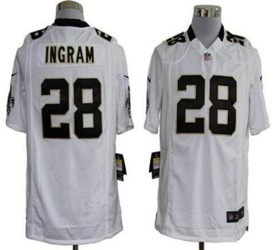 Jerseys Factory Cheap Nike Saints #28 Mark Ingram White Men's St