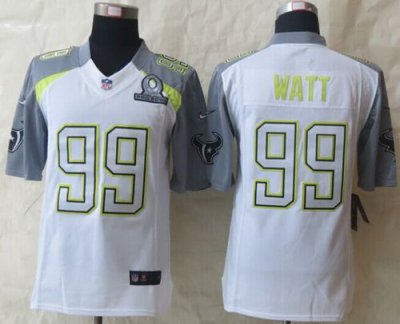 Jerseys Factory Cheap Nike Texans #99 J.J. Watt White Pro Bowl M