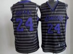 Jerseys Factory Cheap Lakers #24 Kobe Bryant Black/Grey Groove E