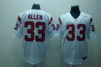 Jerseys Factory Cheap Trojans #33 Marcus Allen White Embroidered