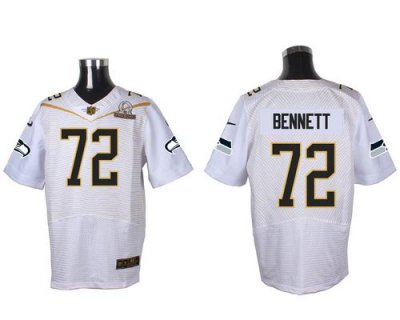 Jerseys Factory Cheap Nike Seahawks #72 Michael Bennett White 20