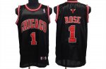 Jerseys Factory Cheap Bulls #1 Derrick Rose Embroidered Black NB