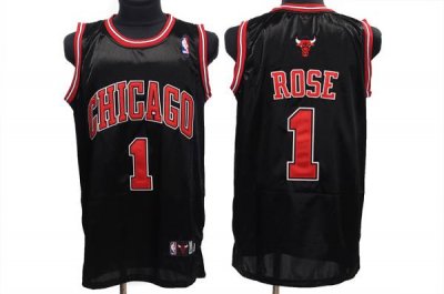 Jerseys Factory Cheap Bulls #1 Derrick Rose Embroidered Black NB