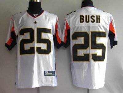 Jerseys Factory Cheap Saints #25 Reggie Bush White With New Supe