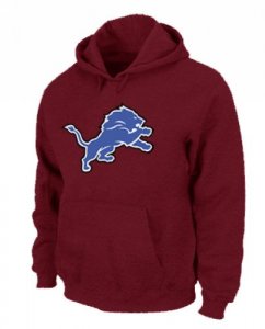 Jerseys Factory Cheap Detroit Lions Logo Pullover Hoodie Red