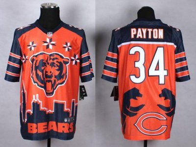 Jerseys Factory Cheap Nike Bears #34 Walter Payton Orange Men's