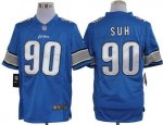 Jerseys Factory Cheap Nike Lions #90 Ndamukong Suh Blue Team Col