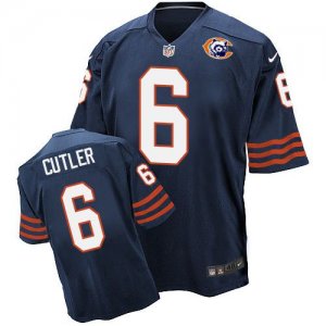 Jerseys Factory Cheap Nike Bears #6 Jay Cutler Navy Blue Throwba