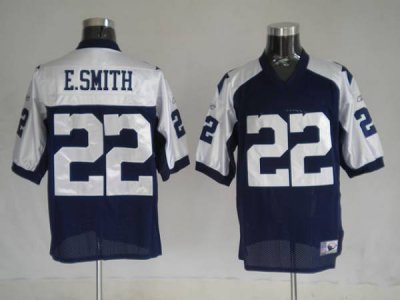 Jerseys Factory Cheap Cowboys #22 Emmitt Smith Blue Thanksgiving