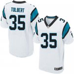Jerseys Factory Cheap Nike Panthers #35 Mike Tolbert White Men's
