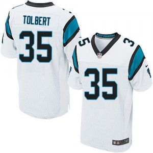 Jerseys Factory Cheap Nike Panthers #35 Mike Tolbert White Men's