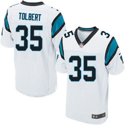 Jerseys Factory Cheap Nike Panthers #35 Mike Tolbert White Men's