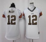 Jerseys Factory Cheap Browns #12 Colt McCoy White Women's Field