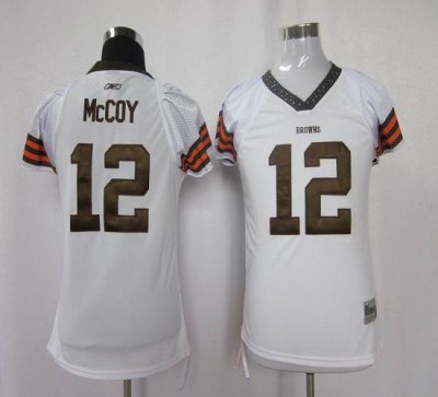 Jerseys Factory Cheap Browns #12 Colt McCoy White Women's Field