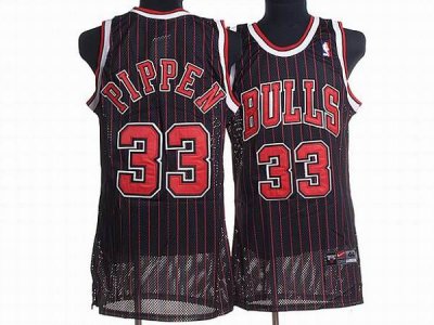 Jerseys Factory Cheap Bulls #33 Scottie Pippen Stitched Black Re