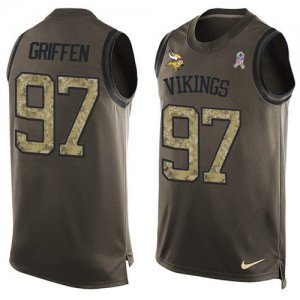 Jerseys Factory Cheap Nike Vikings #97 Everson Griffen Green Men