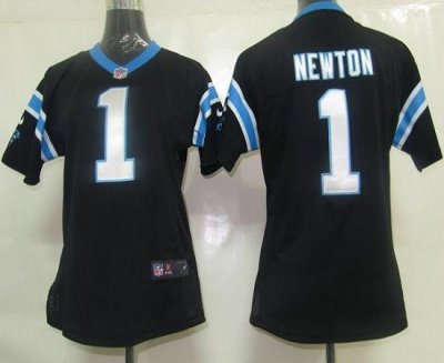 Jerseys Factory Cheap Nike Panthers #1 Cam Newton Black Team Col