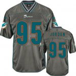 Jerseys Factory Cheap Nike Dolphins #95 Dion Jordan Grey Men's S