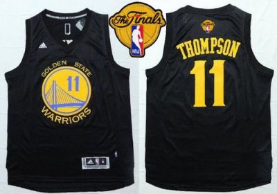 Jerseys Factory Cheap Warriors #11 Klay Thompson Black Fashion T