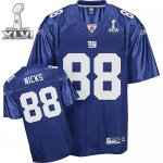 Jerseys Factory Cheap Giants #88 Hakeem Nicks Blue Super Bowl XL
