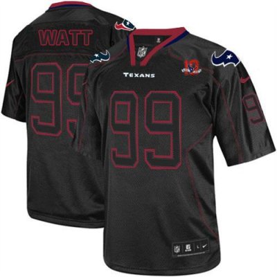 Jerseys Factory Cheap Nike Texans #99 J.J. Watt Lights Out Black