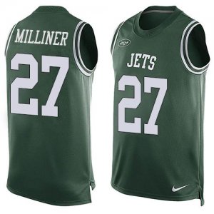 Jerseys Factory Cheap Nike Jets #27 Dee Milliner Green Team Colo
