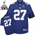 Jerseys Factory Cheap Giants Brandon Jacobs #27 Blue Super Bowl