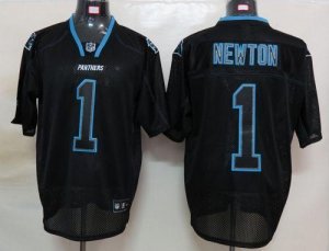 Jerseys Factory Cheap Panthers #1 Cam Newton Lights Out Black St
