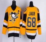 Jerseys Factory Cheap Penguins #68 Jaromir Jagr Yellow CCM Throw