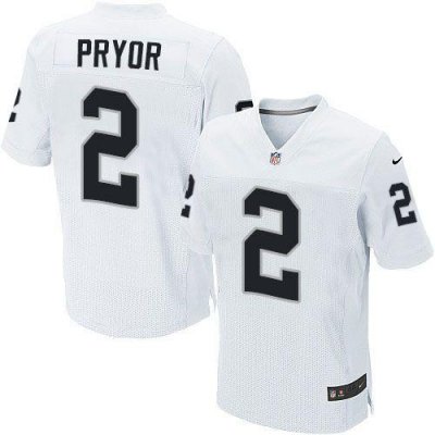 Jerseys Factory Cheap Nike Raiders #2 Terrelle Pryor White Men's