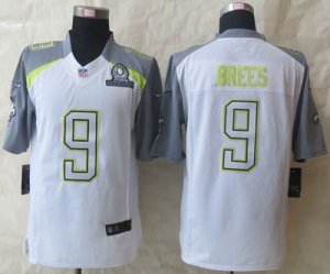 Jerseys Factory Cheap Nike Saints #9 Drew Brees White Pro Bowl M