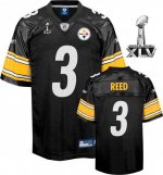 Jerseys Factory Cheap Steelers #3 Jeff Reed Black Super Bowl XLV