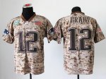 Jerseys Factory Cheap Nike Patriots #12 Tom Brady Camo Men's Sti