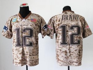 Jerseys Factory Cheap Nike Patriots #12 Tom Brady Camo Men's Sti