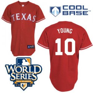 Jerseys Factory Cheap Rangers #10 Michael Young Red 2010 World S