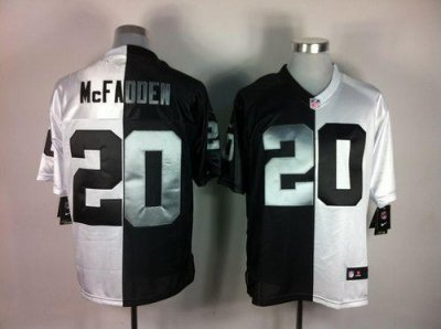 Jerseys Factory Cheap Nike Raiders #20 Darren McFadden White/Bla