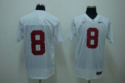 Jerseys Factory Cheap Crimson Tide #8 Julio Jones White Embroide