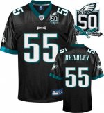 Jerseys Factory Cheap Eagles #55 Stewart Bradley Black With Team