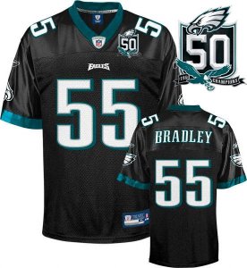 Jerseys Factory Cheap Eagles #55 Stewart Bradley Black With Team