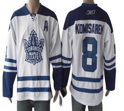 Jerseys Factory Cheap Maple Leafs #8 Mike Komisarek Third White