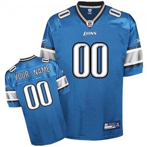 Jerseys Factory Cheap Lions Personalized Authentic Blue NFL Jers
