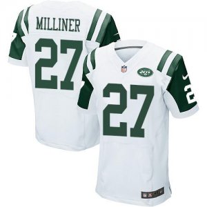 Jerseys Factory Cheap Nike Jets #27 Dee Milliner White Men's Sti