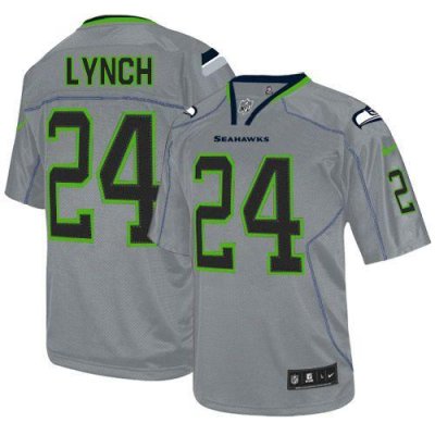 Jerseys Factory Cheap Nike Seahawks #24 Marshawn Lynch Lights Ou