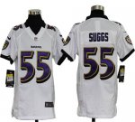 Jerseys Factory Cheap Nike Ravens #55 Terrell Suggs White Youth