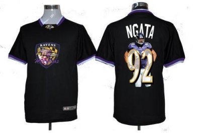 Jerseys Factory Cheap Nike Ravens #92 Haloti Ngata Black Men's N