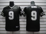 Jerseys Factory Cheap Cowboys #9 Tony Romo Black Shadow Embroide